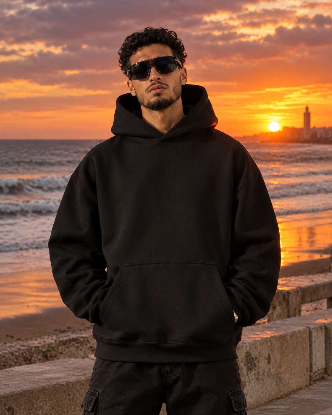 Black hoodie overzid