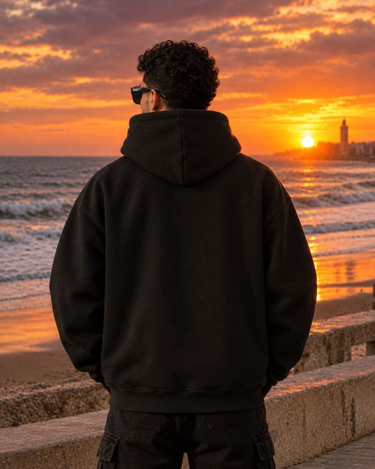 Black hoodie overzid