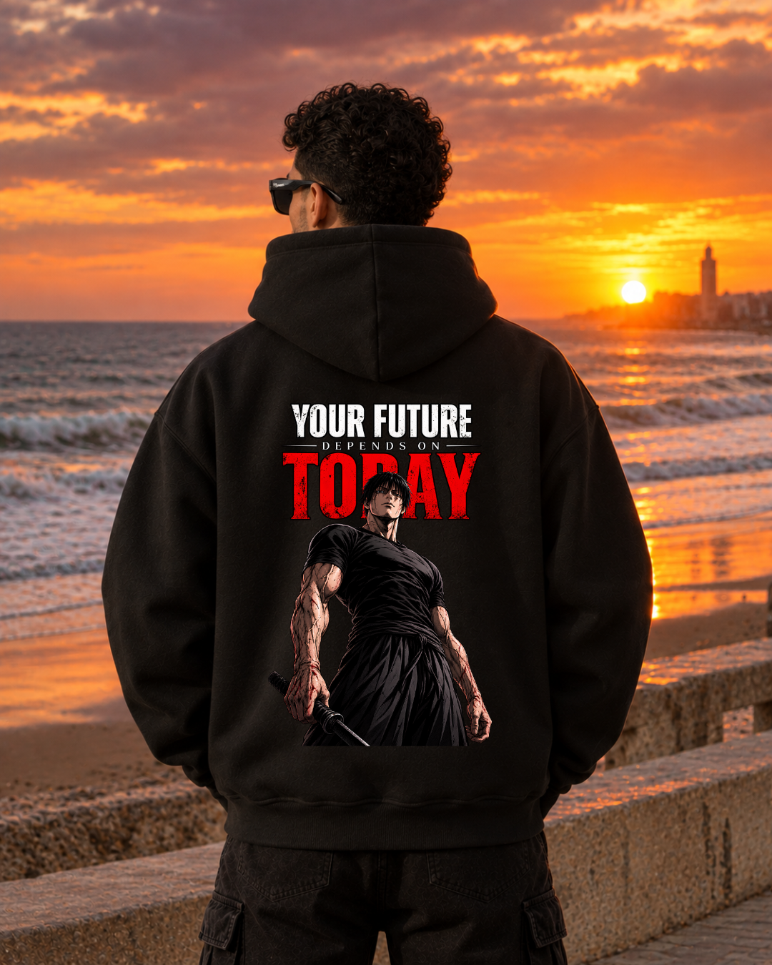 Hoodie Maroc Oversize | Streetwear & Anime Style - Charaf Streetwear